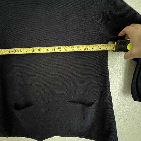 Women's COS Long Sleeve Pockets Navy Blue Sweater Size Small Cotton - Picture 8 of 8
